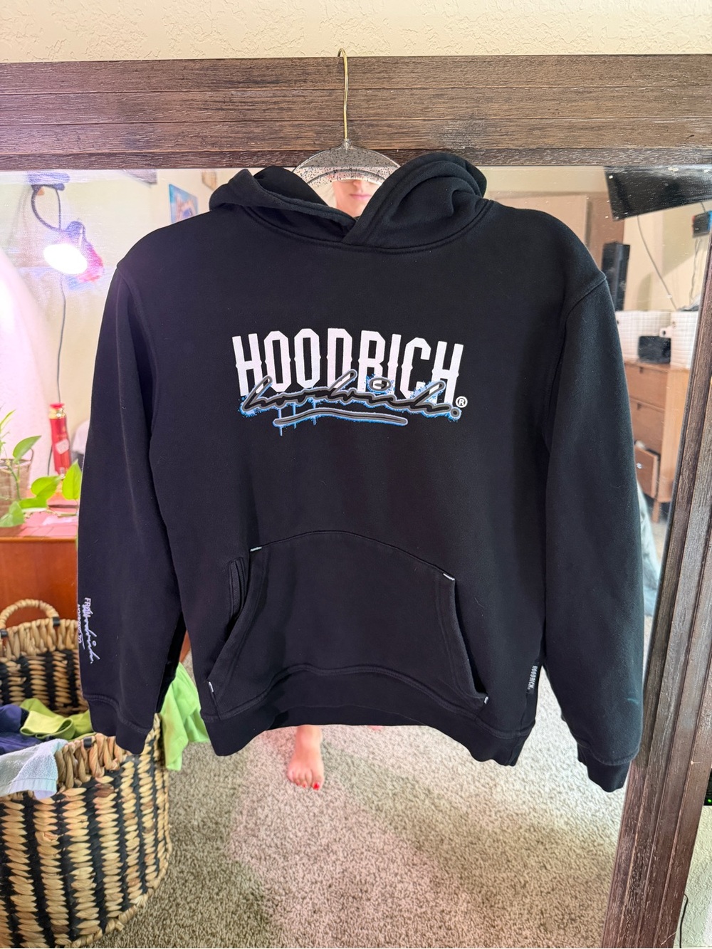 Hoodrich Black Logo Crewneck Hoodie - Men